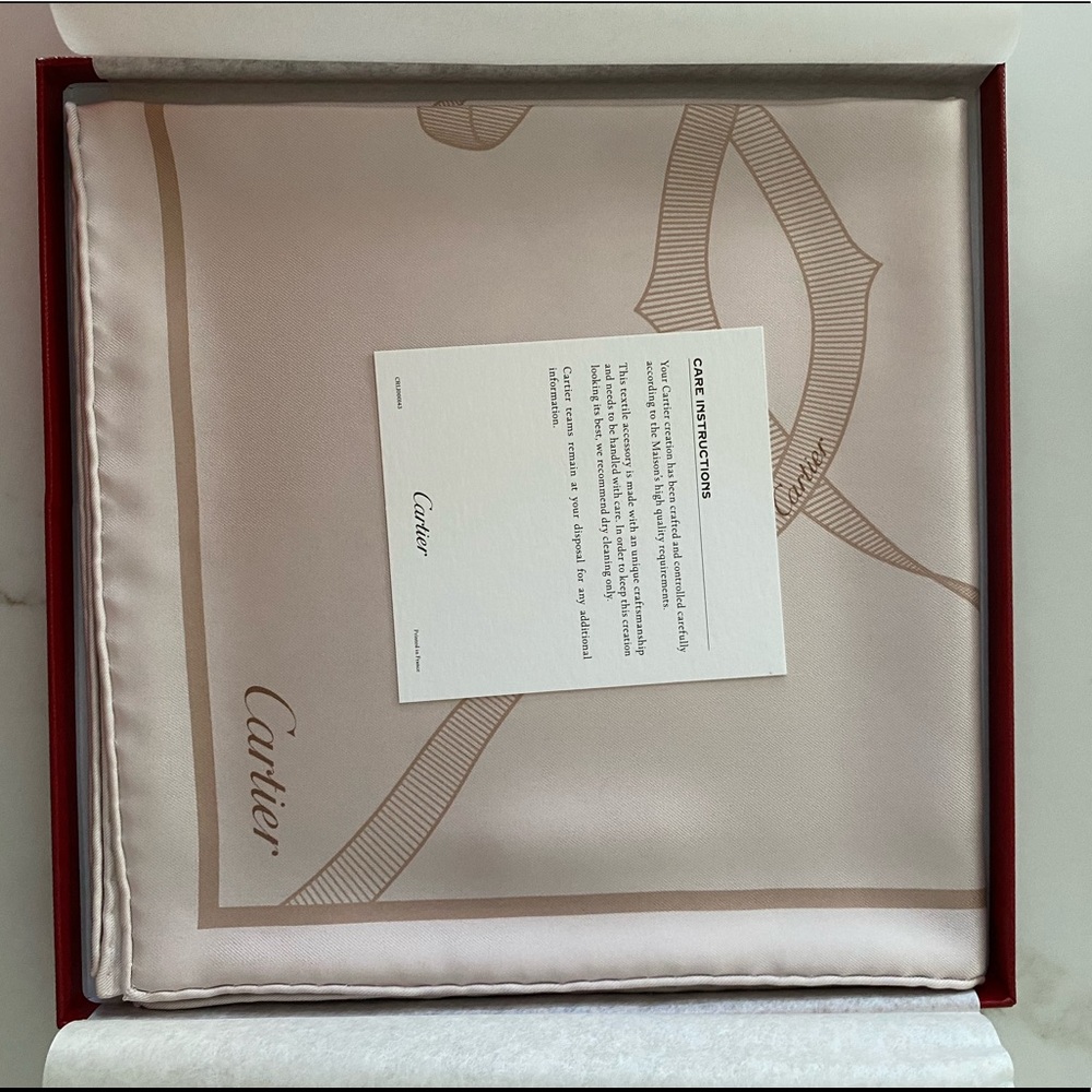 NEW Cartier Silk Scarf